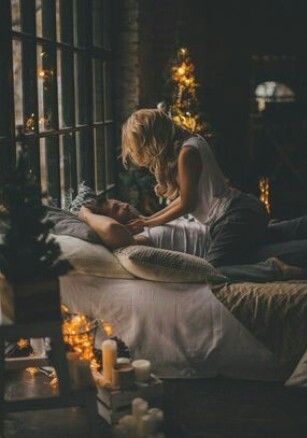 Couple In A Bedroom Aesthetic, Couple In Cabin, Couples Canvas, Romantic Cabin, Christmas Couple, Paros, Two People, Couple Aesthetic, Couples Photoshoot