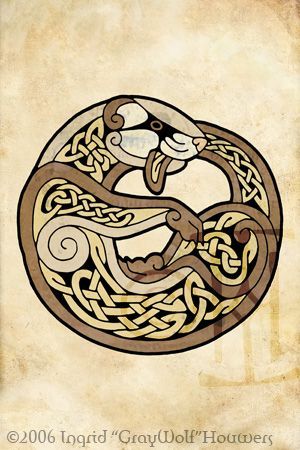 Celtic Squirrel, Celtic Otter, Celtic Dog, Rune Vichinghe, Ferret Tattoo, Tattoo Celtic, Otter Tattoo, Celtic Animals, Celtic Artwork