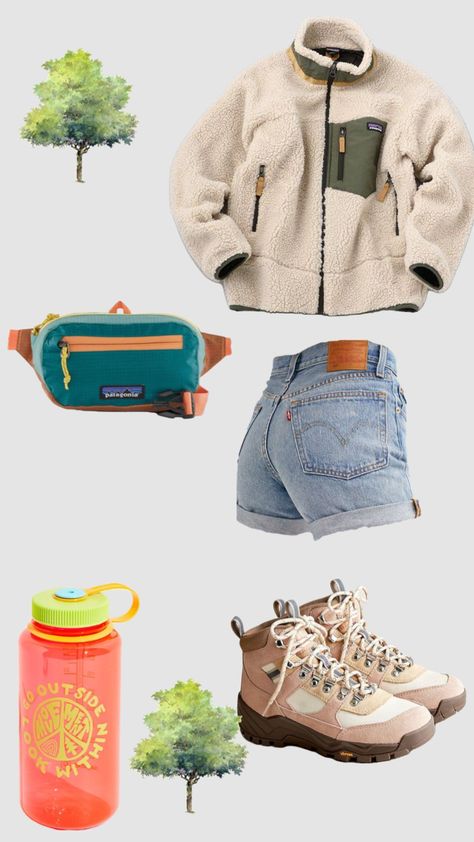 hiking outfit #nature #hiking #explore Cute Granola Outfits, Outdoorsy Outfits, Granola Girl Outfits, Granola Outfits, Hiking Attire, Capsule Wardrobe Casual, Hiking Outfits, Nature Hiking, Summer Hiking Outfit