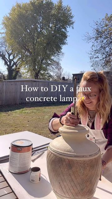 Concrete Lamps, Diy Bff, Concrete Lamp, Fool Proof, Diy Lamp, Chalk Paint, The Details, Pottery Barn, Diy Decor