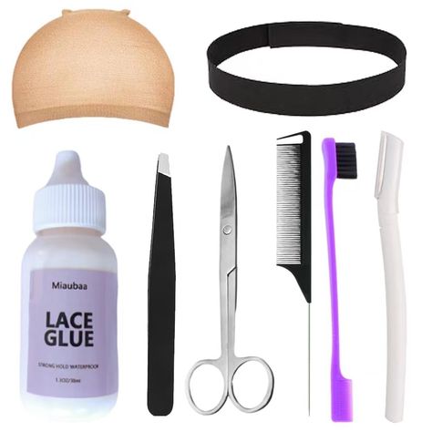 Wig Accessories Products, Wig Glue Lace, Lace Wig Install, Parting Comb, Lace Glue, Edge Brush, Wig Install, Wig Caps, Wig Accessories