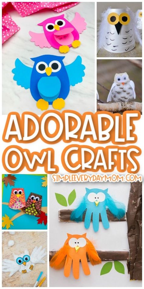 Prek Owl Crafts, Owls For Preschoolers, Owl Crafts For Kindergarten, 3d Owl Crafts, Owl Craft For Kindergarten, Easy Owl Crafts For Preschoolers, Halloween Owl Craft, Preschool Owl Craft, Owl Kids Crafts