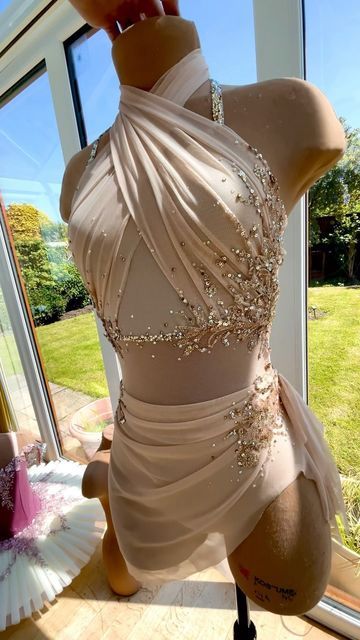 Lyrical Dance Costumes Dresses, Dance Costumes Dresses, Pretty Dance Costumes, Dance Costumes Lyrical, Lyrical Dance, Masquerade Costumes, Ballroom Dress, Costume Outfits, Tan Color