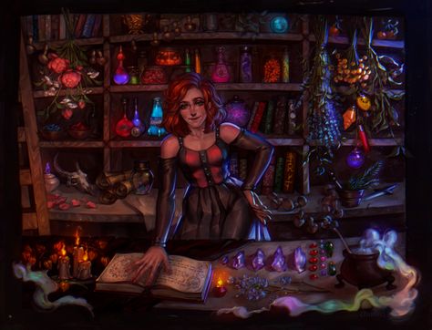 Soda and potion shop — Weasyl Potion Shop Fantasy Art, Dnd Shop Keeper Art, Fantasy Shop Keeper, Shop Keeper Dnd, Dnd Potion Shop, Dnd Shop Art, Potion Shop Concept Art, Potion Shop Art, Potion Maker Character Design