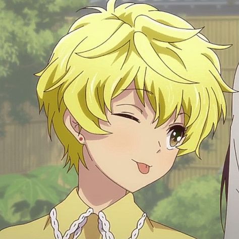 Momiji Sohma Icon, Momiji Sohma, Fruits Basket, Blonde, Yellow, Anime, Hair