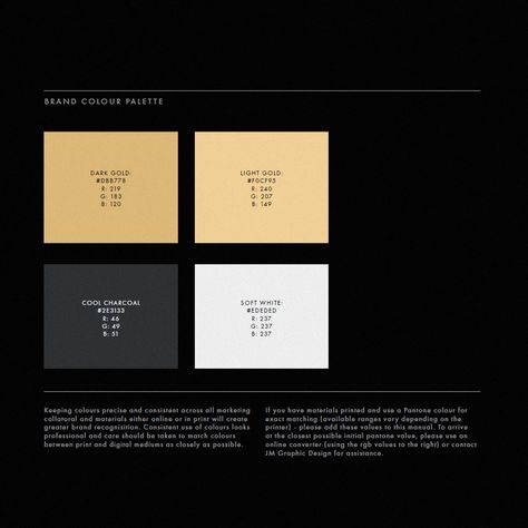 Luxury Brand Identity Colour Palette - Black and Gold - High End Black And Gold Color Palette Branding, Gold Brand Color Palette, Black And Gold Brand Identity, Luxe Colour Palette, Luxury Color Palette Branding Black, Color Palette Black And Gold, Black White Gold Branding, Luxury Green Palette, Gold And Black Branding