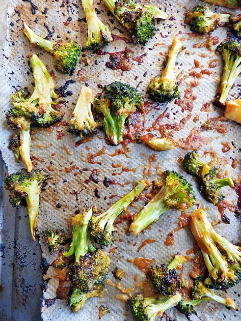 Miso glazed baked broccoli — Holly Tree Kitchen Miso Broccoli Soup, Miso Granola, Miso Glazed Broccoli, Broiled Miso Salmon, Roasted Broccoli Salad With Miso-caesar Dressing, Baked Broccoli, Miso Glaze, Holly Tree, Trader Joes