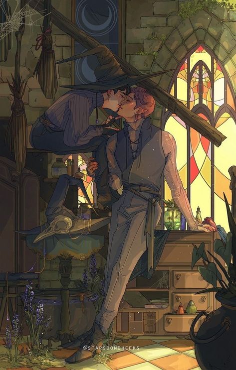 Illustration Tumblr, Male Witch, Witch Drawing, Witch Characters, Queer Art, Witch Art, Arte Fantasy, Gay Art, Fantasy Character Design