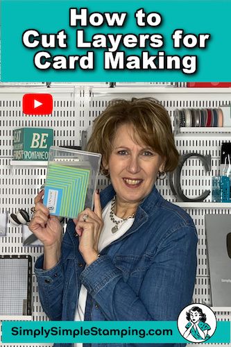 Stamping Techniques Card Tutorials, Layered Cards, Cut Layers, Tuesday Tips, Card Design Handmade, Card Making Templates, Greeting Card Size, Stamp Tutorial, Card Making Videos