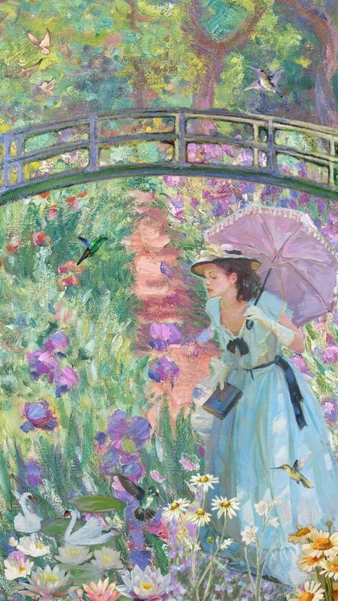 #monet #painting Monet Wallpaper Aesthetic, Monet Paintings Aesthetic, Monet Paintings Wallpaper, Monet Paintings Impressionism, Monet Wallpaper, Ips Wallpapers, Paintings Wallpaper, Iphone Background Art, Paintings Aesthetic