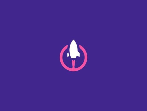 Daily Logo #1 Rocket Logo by Rachouan Rejeb on Dribbble Rocket Drawing, Rocket Logo, Peak Logo, Camp Logo, Rockets Logo, Circle Designs, Baby Logo, Super Hero Outfits, Coffee Logo