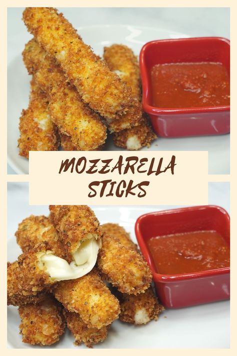 Motzerella Sticks, Easy Cheese Sticks, Cheesy Foods, Rv Snacks, Best Appetizers Ever, Homemade Mozzarella Sticks, Homemade Mozzarella, Best Appetizer, Best Macaroni Salad