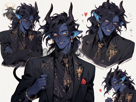 Tiefling lord for $4 here https://www.deviantart.com/aibondar/art/Tiefling-Aristocrat-06-12-23-4-55-1003220532 More adopts here: https://www.deviantart.com/aibondar ✨ Experience the allure of magic and mystique! Explore AI-crafted images and share your thoughts with us. #MagicArt #Mystique #AIArt #Creativity #adopt #adoptable #aibondar Fancy Tiefling Male, Dnd Blue Tiefling Male, Dnd Tiefling Oc, Mephistopheles Tiefling, Gray Tiefling, Tiefling Rogue Male, Teifling Male Character Art, Tiefling Horns Styles, Tiefling Oc Male