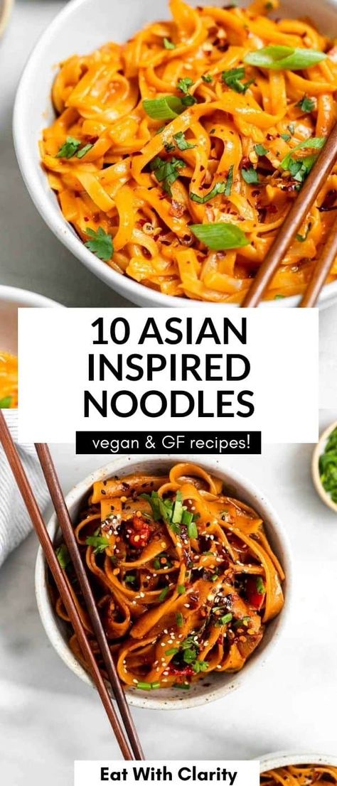 Dairy Free Noodle Recipes, Blueberries Sauce, Gluten Free Noodles Recipe, Vegan And Gluten Free Recipes, Vegan Noodles Recipes, Vegetarian High Protein, Asian Pasta, Quick Vegetarian Dinner, Best Egg Recipes