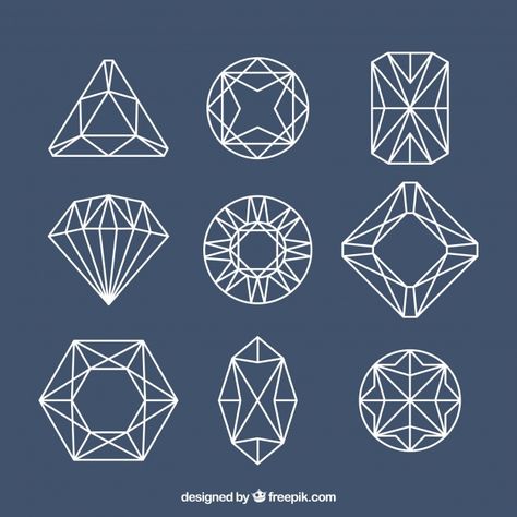 Lineal precious gems with different desi... | Free Vector #Freepik #freevector Gem Logo, Diamond Template, Lagom Design, Jewelry Logo Design, Diamond Vector, Fashion Poster Design, Coffee Shop Logo, Diamond Logo, Crystal Logo