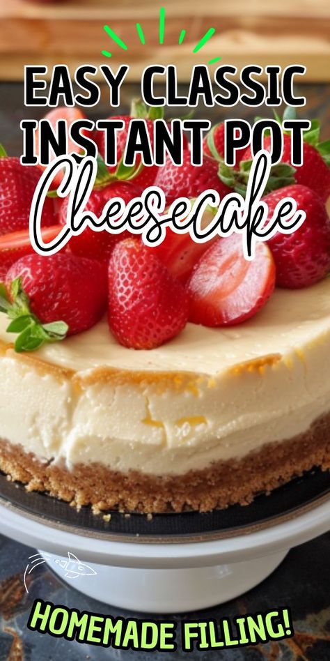 Pressure Cooker Cheesecake, Instant Pot Cheesecake, Delicious Cheesecake Recipes, Homemade Cheesecake, Easy Cheesecake Recipes, Creamy Cheesecake, Graham Cracker Crust, Graham Cracker, Picture This