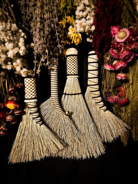 Hearth Craft Brooms Broom Making, Best Broom, Handmade Broom, Straw Broom, Apothecary Decor, Basic Tools, Brooms, Decor Project, Ritual