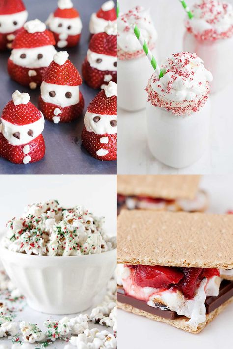 Delicious holiday snack ideas for kids that you can bring to parties or enjoy at home! Party Snacks Kids, Holiday Kids Snacks, Christmas Snacks Gifts, Holiday Party Snacks, Christmas Snacks Easy, Christmas Party Snacks, Healthy Holiday Treats, Snacks Kids, Easy Eggnog