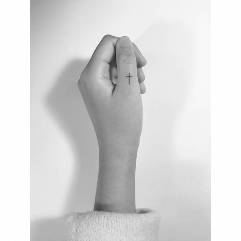 Cross On Thumb Tattoo, Cross Thumb Tattoo, Christian Cross Tattoos, Tiny Cross Tattoo, Christian Symbolism, Small Cross Tattoo, Thumb Tattoos, Upside Down Cross, Bible Verse Tattoos