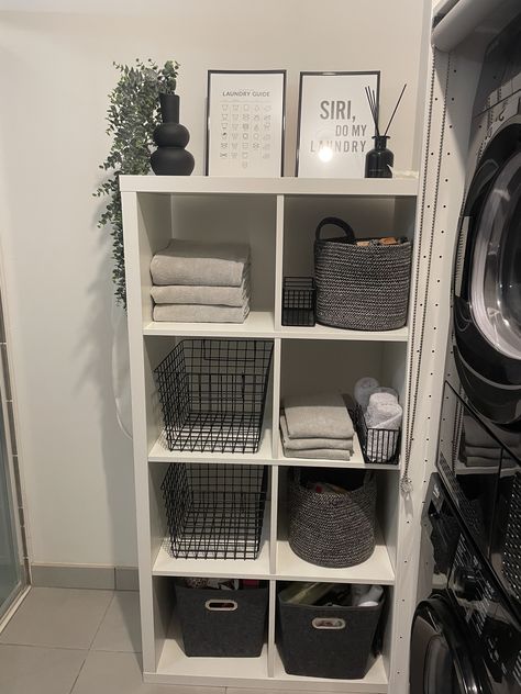 This IKEA hack turns the KALLAX into rustic textured shelves | Livingetc Ikea Kallax Square, Ikea House Decor, Ikea Date Outfit, Kallax Im Bad, Ikea Kallax Bathroom, Kallax Laundry Room, Ikea Shelves Decor, Ikea Kallax Entryway, Ikea Kallax Decor