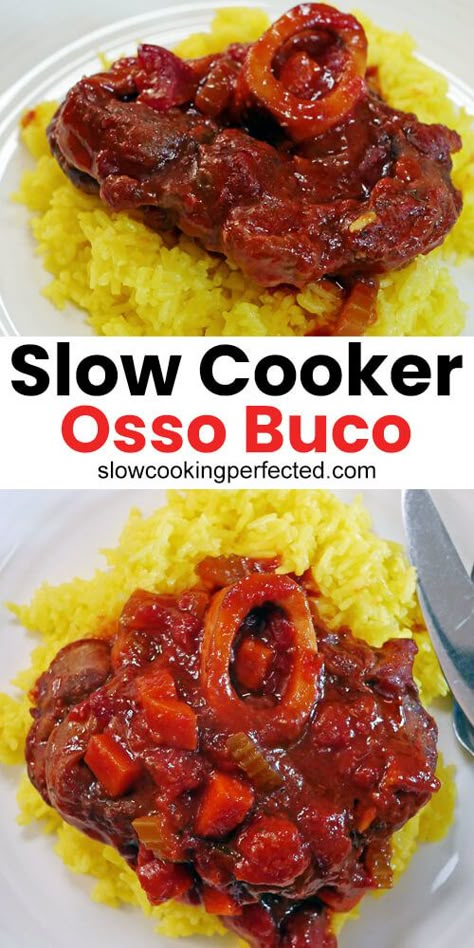 How to make the most amazing osso buco in the slow cooker. Crock Pot Osso Bucco, Osso Bucco Recipe Slow Cooker, Beef Osso Bucco Recipe Slow Cooker, Pork Osso Bucco Recipe Slow Cooker, Oso Bucco Recipe Slow Cooker, Slow Cooker Osso Bucco Crock Pot, Osso Bucco Slow Cooker, Instant Pot Osso Bucco Recipe, Pork Shank Osso Bucco