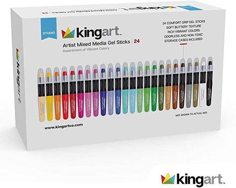 KINGART Gel Stick Artist Water Soluble Pigment Crayons Set of 24 Unique Colors Gel Sticks Art, Hobby Lobby Christmas Decor, Twistable Crayons, Sticks Art, Save Or Splurge, Hobby Lobby Christmas, Reindeer Gifts, Crayon Set, Great Hobbies