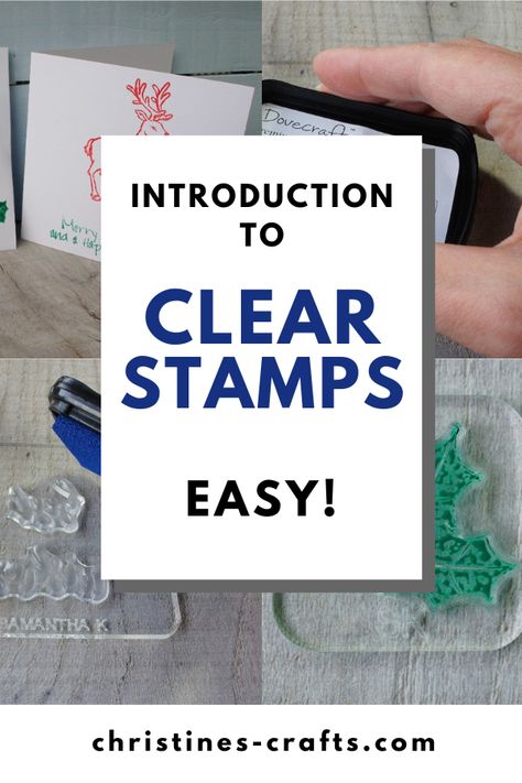 Acrylic Block Stamping, Rubber Stamp Crafts Projects Ideas, How To Use Rubber Stamps, Clear Stamps How To Use, How To Use Clear Stamps, Rubber Stamp Card Ideas, Clear Stamps Ideas, Ink Stamping Ideas, Diy Stamps Homemade