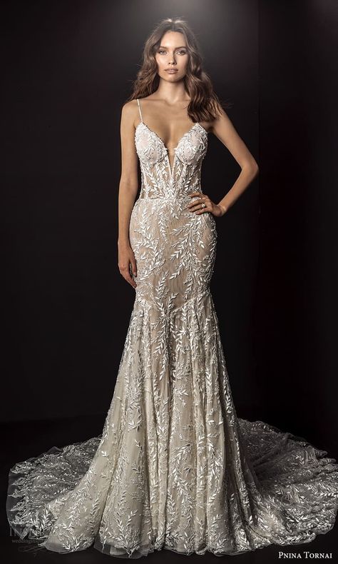 Weddinginspirasi.com featuring - pnina tornai 2021 bridal sleeveless beaded straps plunging v neckline fully embellished sheath wedding dress chapel train (8) mv -- Pnina Tornai 2021 Wedding Dresses #wedding #weddings #bridal #weddingdress #weddingdresses #bride #fashion #collection:One #label:PninaTornai #week:322021 #year:2021 ~ Panini Tornai Dresses Gown Wedding, Wedding Dresses Pinina Torne, Pina Tornai Wedding Dress, Plunging Wedding Dress, Pnina Tornai Wedding Dress Bling, Panina Wedding Dress Pnina Tornai, Pina Tornai Wedding Dresses, Pina Tornai, Wedding Dress Pnina Tornai