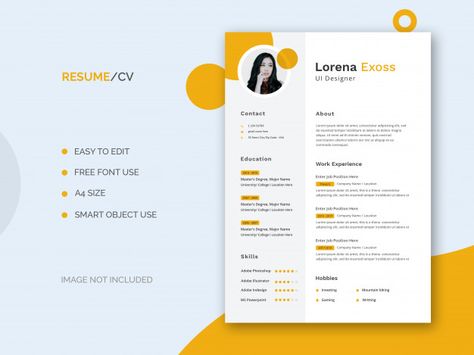 Ui designer resume Free Psd | Free Psd #Freepik #freepsd #business #template #office #corporate Cv Form Design, Cv Form, Simple Resume Design, Curriculum Template, Graphic Resume, Minimal Resume Template, Cv Design Template, Designer Resume, Biodata Format