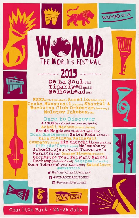 World Music Festival Poster Modern Event Poster, Music Festival Poster Ideas, Festival Design Poster, Arts Festival, Festival Poster Ideas, Poster Design Music Festival, Music Festival Poster Design, Theatre Festival Poster, Festival Poster