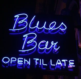 Blues Bar Neon Blues Bar, Rhapsody In Blue, Blue Bar, Moody Blues, Jazz Blues, Blues Music, Neon Art, Feeling Blue, Love Blue