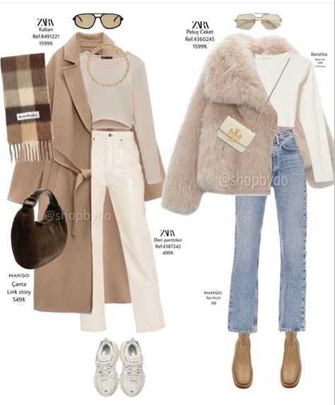 Vinter Mode Outfits, Classy Outfit Ideas, Mode Zara, Winter Fashion Outfits Casual, Beige Outfit, Outfit Fall, 2023 Fashion, Looks Chic, Casual Winter Outfits