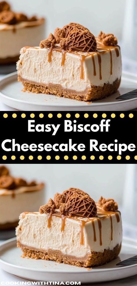 Searching for the perfect holiday dessert? This Biscoff Cheesecake is not only delicious but also easy to make, making it a fantastic addition to your Thanksgiving or Christmas table. Everyone will love this unique twist on cheesecake! Unique Christmas Desserts, Unique Cheesecake Recipes, Biscoff Crust, Unique Cheesecake, Biscoff Recipes, Biscoff Cheesecake, Birthday Desserts, Holiday Dessert, Dessert Lover