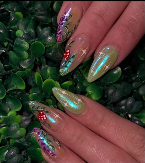 Cottage Core Nails, Iridescent Nails, 2024 Nails, Cute Simple Nails, Nail Art Designs Summer, Polish Nails, Cute Gel Nails, Nail Sets, Nails 2023