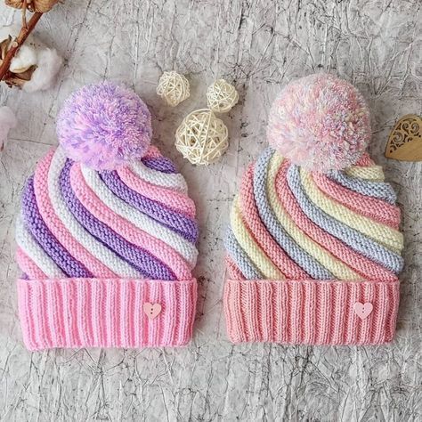 Marshmallow Swirled Ski Cap Free Pattern Swirled Ski Cap Pattern Free Knitting, Knitted Hat Patterns Free Women, Crochet Hats Free Pattern Ladies, Swirl Hat, Kids Hats Patterns, Baby Hat Knitting Patterns Free, Beanie Knitting Patterns Free, Kids Knitting Patterns, Baby Hat Knitting Pattern