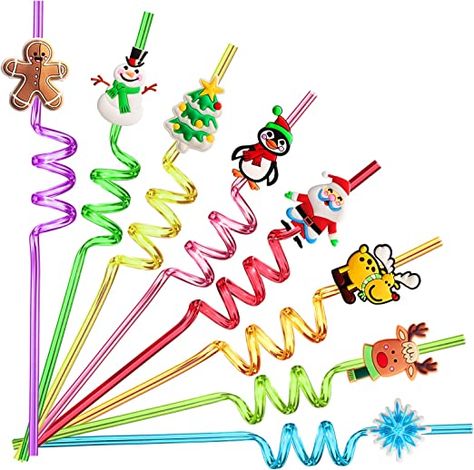 Kids Christmas Party Decorations, Christmas Party Favors For Kids, Summer Pool Party Decorations, Pool Party Drinks, Beach Party Favors, Crazy Straws, Summer Party Favors, Xmas Candy, Pool Party Favors