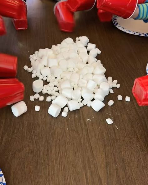 Velcro & Visuals on Instagram: "Need a fun, easy game to play with the students to fill time! Play Hungry Hungry Reindeer! 🛷 🦌   Game Instructions: ❤️Students place red solo cups on their hands for their hooves  💚Spread marshmallows out on the table and a plate in front of each student.  ❤️Students must scoop as many marshmallows as they can onto their plate in a minute (or two minutes)  💚Big marshmallows are worth 1 point, little marshmallows are worth 3 points  Swipe to see our team play!  #teachersfollowteachers #teachersofinatagram #christmasgames #christmaspartygame #spedteachers #specialeducationteacher #specialeducation #resourceroomteacher @teacherslovehacks #teacherslovehacks" Marshmallow Games, Reindeer Hooves, Winter Party Games, Big Marshmallows, Christmas Games To Play, Resource Room Teacher, Hand Games, Red Solo Cup, Cup Games