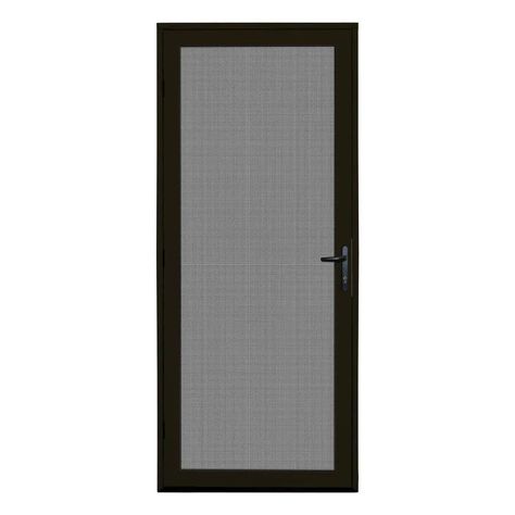 TITAN Ultimate Meshtec 32-in x 80-in Bronze Aluminum Surface Mount Security Door in the Security Doors department at Lowes.com Unique Home Designs, Aluminum Screen Doors, Door Fence, Security Screen Door, Steel Security Doors, Aluminum Screen, Security Doors, Security Screen, Mesh Door