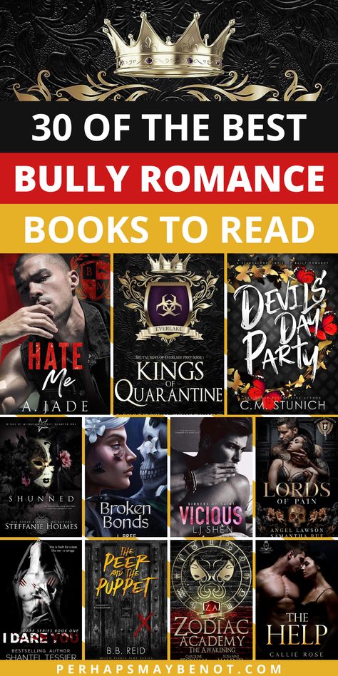 Looking for romance books with the bully trope? Look no further than this list of the best bully romance books ���🖤 #books #bestbooks #romance #romancebooks High School Bully Romance Books, High School Romance Books, School Romance Books, Bully Romance Books, Bully Romance, Romance Books To Read, High School Romance, Romance Books Worth Reading, Books Fiction