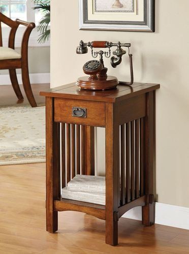 Legacy Decor Mission Style Telephone Stand  End Table in Antique Oak Finish w Drawer >>> Click on the image for additional details.Note:It is affiliate link to Amazon. Mission Style End Tables, Oak End Tables, Mission Style Furniture, Antique Telephone, Mission Furniture, Telephone Table, Прикроватные Тумбочки, Sofa End Tables, Wood End Tables