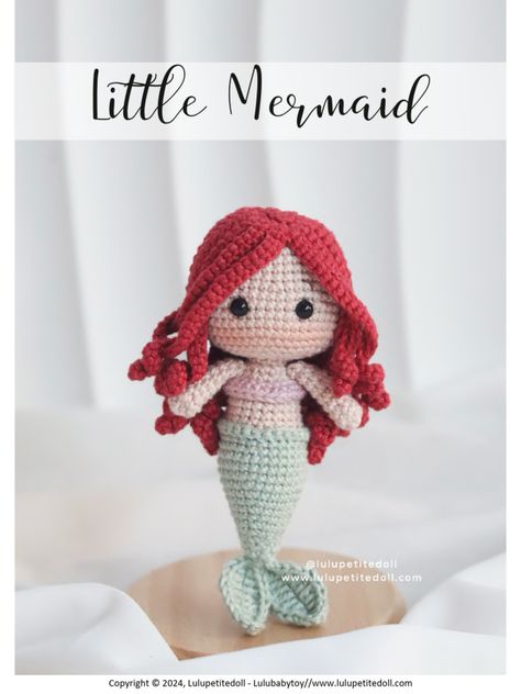 Yarn Projects Crochet, Crochet Doll Clothes Free Pattern, Tutorial Amigurumi, Crochet Doll Clothes, Green Frog, Mermaid Princess, Princess Dolls, Yarn Projects, Crochet Doll