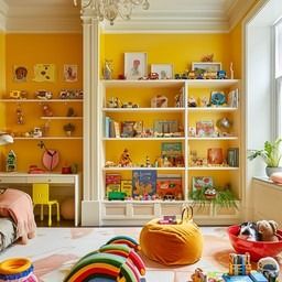 elegant yellow playroom - Google Search Yellow Playroom, Yellow Kids, Office Decoration, Kids Playroom, Kids Bedroom, Bedroom Ideas, Office Decor, Google Search, Bedroom