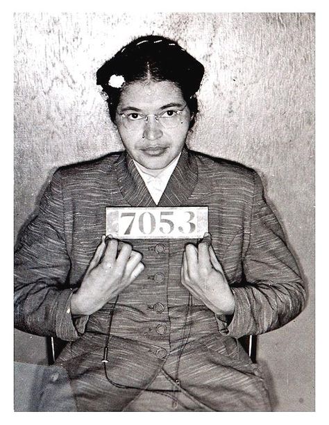 On this day in 1955, Rosa Parks took her fateful bus ride in Montgomery, Alabama. Jim Crow Laws, Celebrity Mugshots, Black Is King, History Project, Jim Crow, Rosa Parks, Civil Rights Movement, Poster Pictures, African History