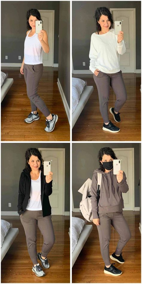 ATHLETA JOGGERS: WORKOUT PANTS THAT AREN'T SKINTIGHT | Bored & ready for a fresh take on workout pants, I searched Athleta for cute joggers & workout pants that aren’t skin-tight. Behold my try-on... | #THEMomEditStyle #AthletaJoggers #StayAtHomeOutfits #Loungewear #CuteActivewear #AthletaSalutationJoggers #AthletaVeniceJoggers #CuteWorkoutPants #LooseWorkoutPants #CasualOutfitsFall #WomensJoggers Athleta Outfit, Jogger Pants Outfit Women, Athleta Outfits, Athleta Joggers, Cute Joggers, Skin Tight Pants, Pants Outfit Work, Activewear Outfits, Mom Edit