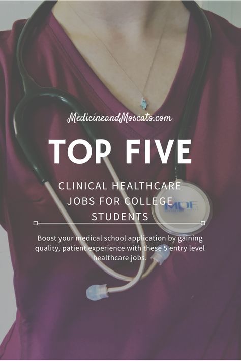 Check out FIVE entry-level healthcare jobs that college students can get to enhance their medical school application! Successful Medical Student, Med Student Day Routine, Website For Medical Students, Careers In Healthcare, Med School Prep, Getting Into Medical School, Pre Med Student, Medical Jobs, Mcat Study