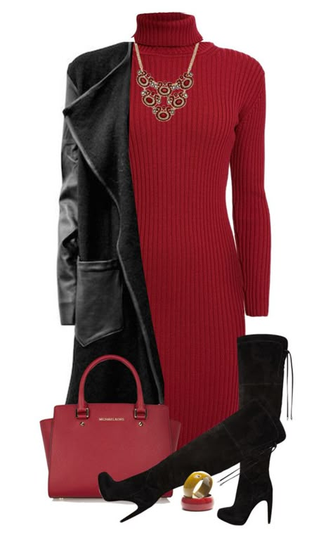 "Dark Red" by daiscat ❤ liked on Polyvore featuring Rumour London, INC International Concepts, Sam Edelman, MICHAEL Michael Kors, women's clothing, women's fashion, women, female, woman and misses Classy Dress Outfits, Looks Chic, Complete Outfits, Dressy Outfits, Business Casual Outfits, Winter Fashion Outfits, Fall Winter Outfits, Inc International Concepts, Cute Fashion