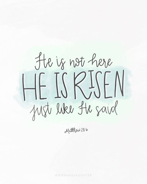 Mallory Drew Paul on Instagram: “//Matthew 28:6 “He is not here, He is risen, just as He said. Come and see the place where He lay.” Mary and Mary Magdalene showed up at…” Matthew 28:6, He Is Not Here For He Has Risen Quotes, Mathew 11:28 Wallpaper, He Is Risen Quotes, Mathew 28:19-20, Mathew 6:31-34, Risen Just As He Said, He’s Not Here He’s Risen, Christianity Quotes