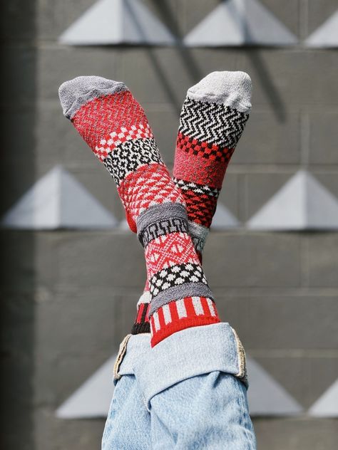 Blast off with our new Mercury socks! 🚀 Bold, dynamic, and out of this world, these socks combine fiery reds with sleek blacks and grays for a look that's truly cosmic. Ready to add some galactic style to your collection? 🌌🧦 #MercurySocks #NewArrival Badge Icon, Slouch Socks, Matching Socks, Volcanic Rock, Fingerless Mittens, Plus And Minus, Life Is Too Short, Fiery Red, Sock Shop