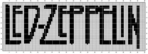 (42) MotiVo Led Zeppelin Cross Stitch, Led Zeppelin Pixel Art, Ramones Logo, Pixel Crochet, Crochet Style, Latch Hook, Crochet Tapestry, Cross Stitching, Led Zeppelin