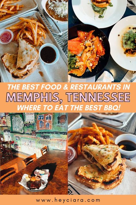 Photos are of food in Memphis, like barbecue, sandwiches, fries, and other fried food. Memphis Bbq Recipes, Memphis Tennessee Restaurants, Memphis Tennessee Sonic, Arcade Restaurant Memphis, Memphis Food, Rendezvous Bbq Memphis, Memphis Bbq, Memphis Restaurants, Downtown Memphis